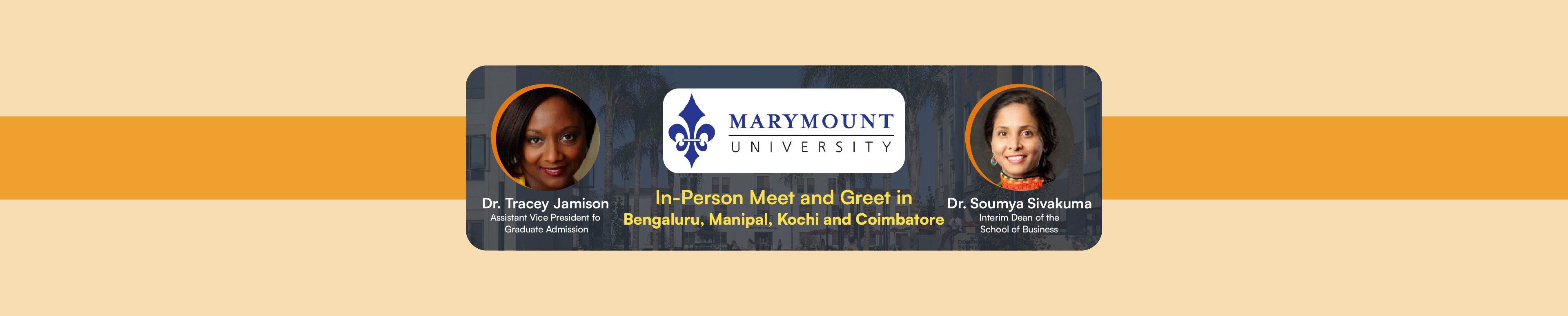 Marymount University: In-Person Meet and Greet in Bengaluru, Manipal, Kochi and Coimbatore